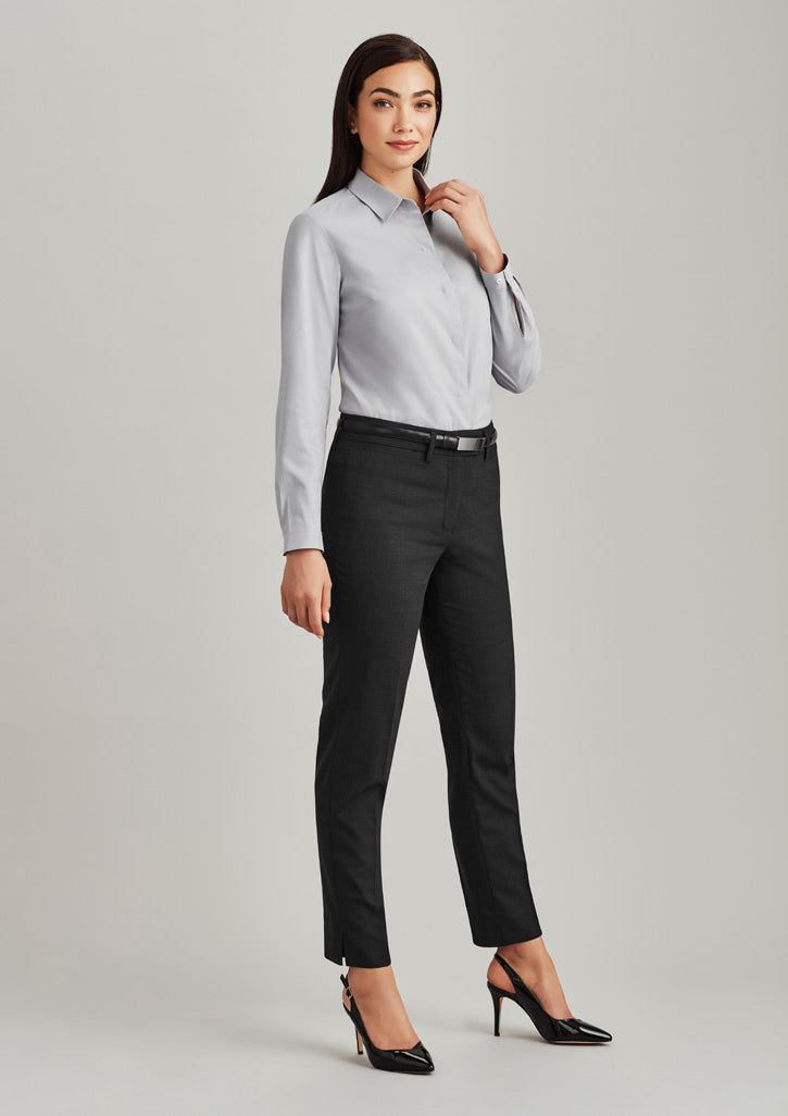 Black slim fit trousers womens best sale