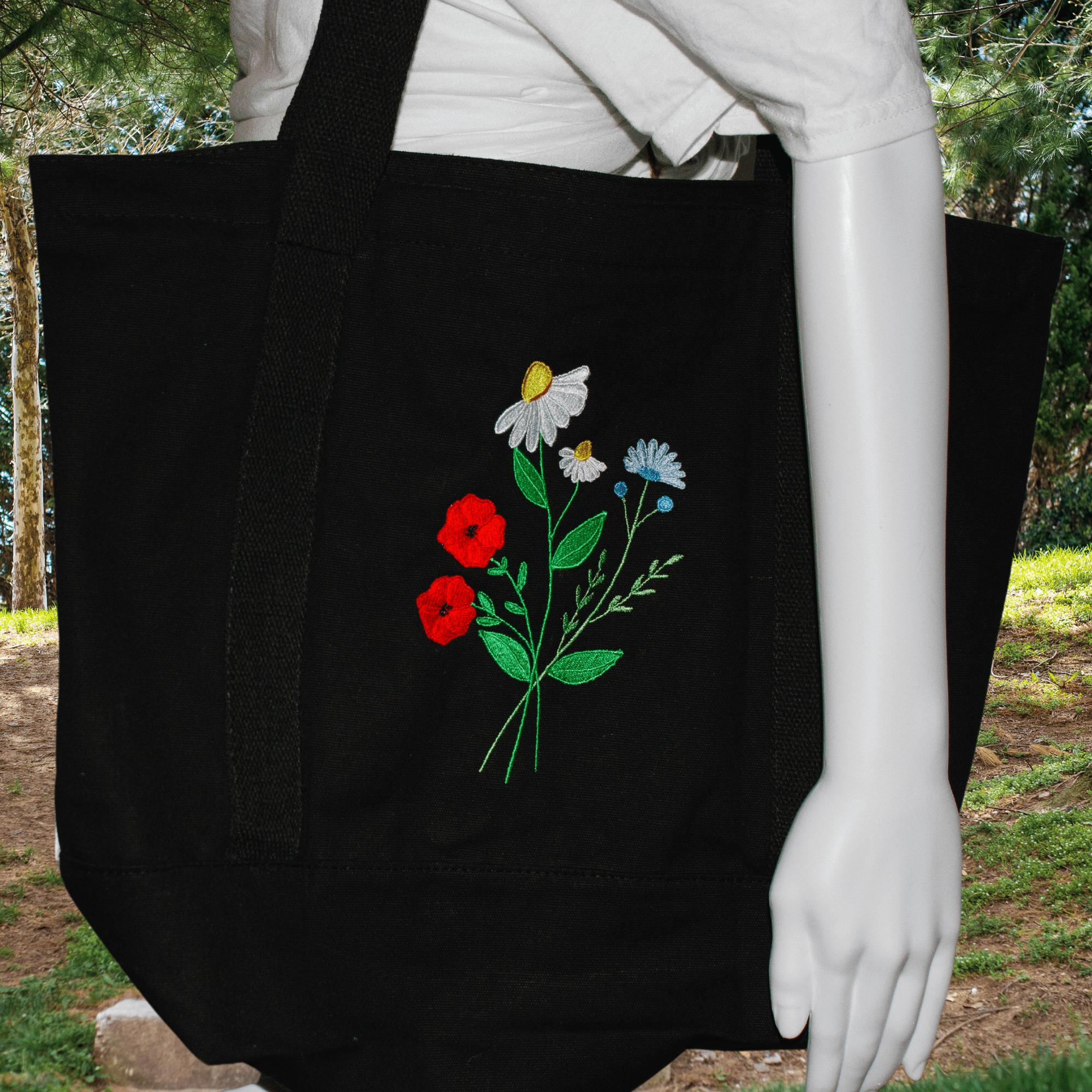 100% Cotton Floral Tote Bag - Britches Get Stitches