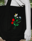 100% Cotton Floral Tote Bag - Britches Get Stitches