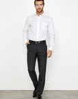 Classic Flat Front Trousers, Mens