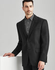 Comfort Wool Stretch 2 Button Classic Jacket, Mens