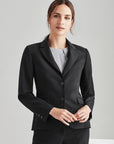 Comfort Wool Stretch 2 Button Mid Length Jacket, Womens