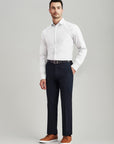 Comfort Wool Stretch Slim Leg Trousers, Mens