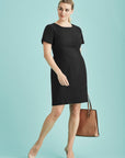 Cool Stretch Short Sleeve Shift Dress, Womens