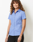 London Button Up Short Sleeve Blouse, Womens