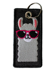 Alpaca Vibes Embroidered Keychain