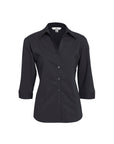 Metro Button Up 3/4 Sleeve Blouse, Womens