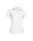 Metro Button Up Short Sleeve Blouse, Womens