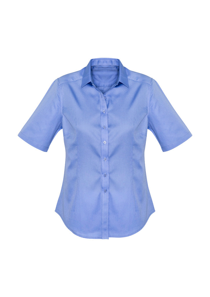 Dalton Button Up Short Sleeve Blouse, Womens