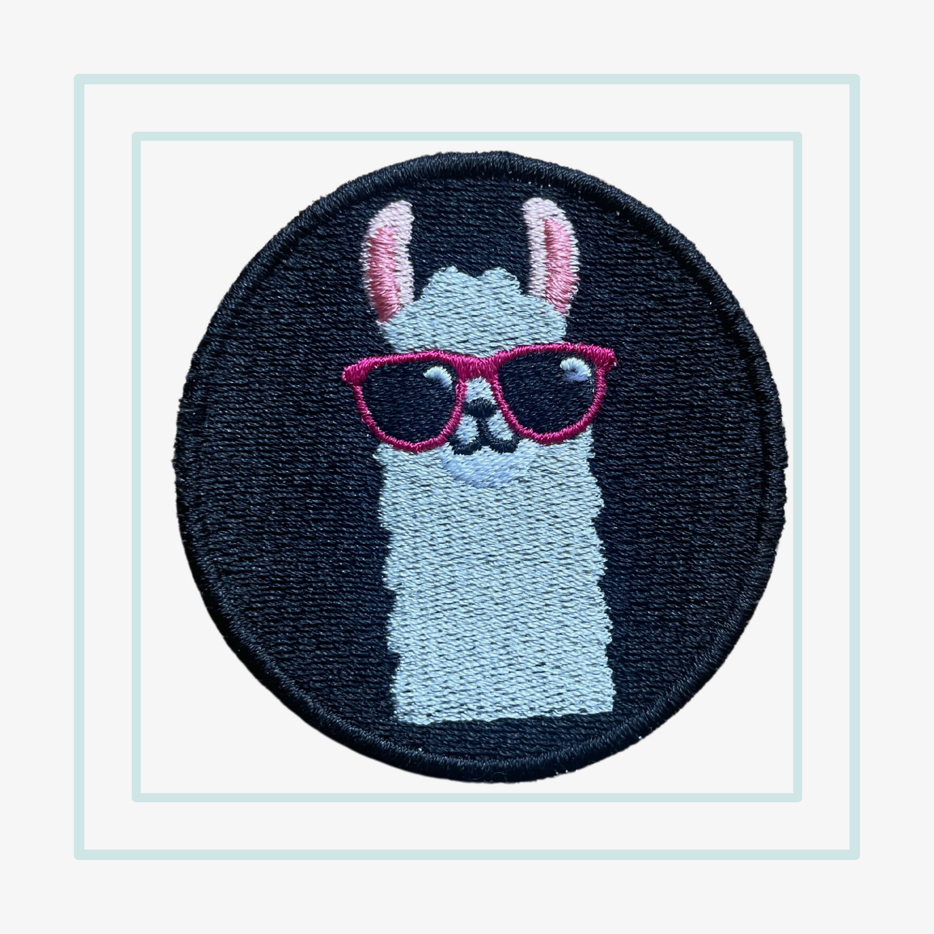 Succulent Alpaca Embroidered Iron-On Patch - Llama Patch For Jeans