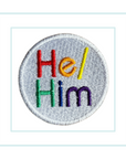 He/Him Pronouns Iron On Patch