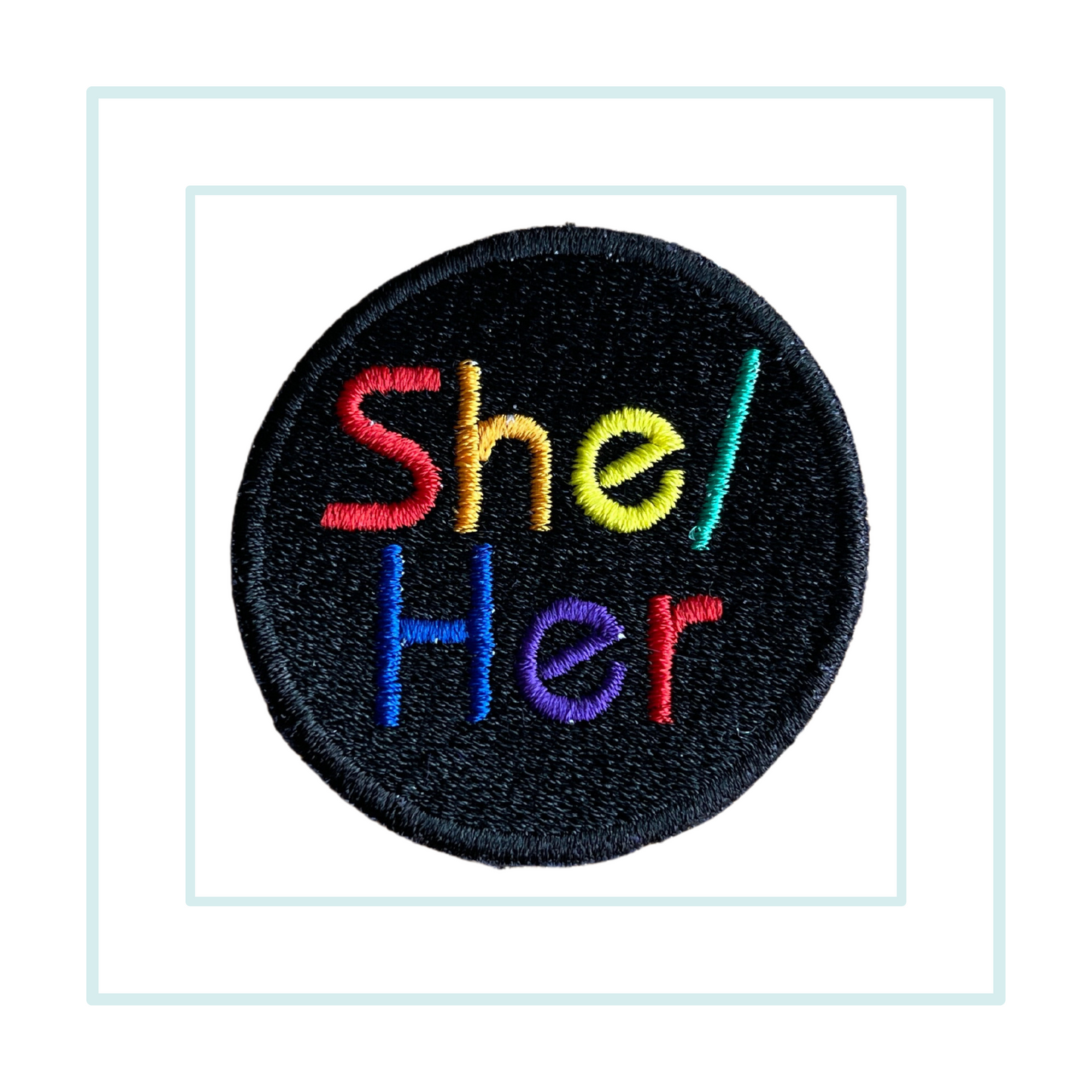 She/Her Pronouns Iron On Patch