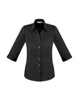 Monaco Button Up 3/4 Sleeve Blouse, Womens