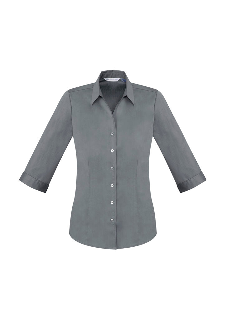 Monaco Button Up 3/4 Sleeve Blouse, Womens