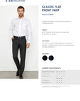 Classic Flat Front Trousers, Mens