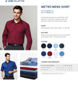 Metro Button Up Long Sleeve Shirt, Mens