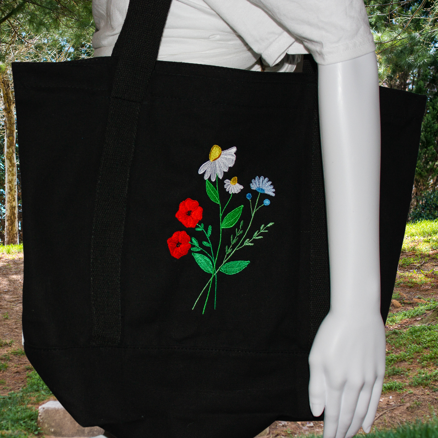 100% Cotton Floral Tote Bag