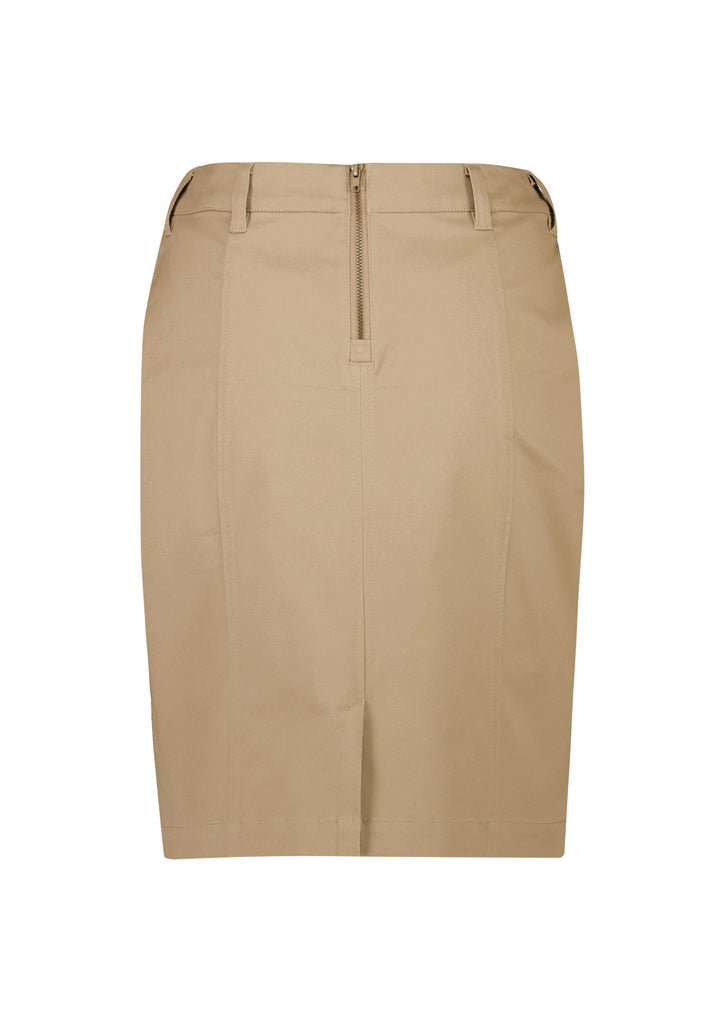 Traveller Mid-Waist Stretch Chino Skirt, Womens